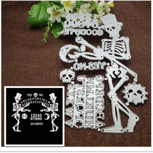 Metal Cutting Dies skull figure Christmas Halloween 26 alphanumeric photo Craft Stamps die Cut Embossing Card Make Stencil