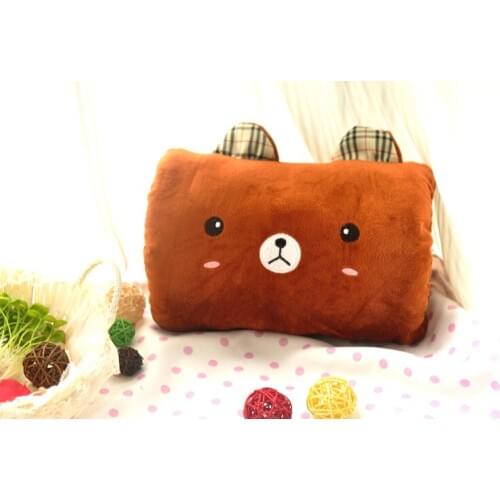 Cartoon brown bear design 30cm hand warmer plush toy , Christmas gift w2788