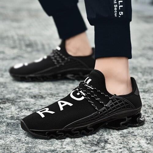 ZEEKSON Mens Shoes Large Size Flying Woven Mesh Shoes Elastic Sole Casual Sports Shoes Tide Running Couple Shoes Size 48