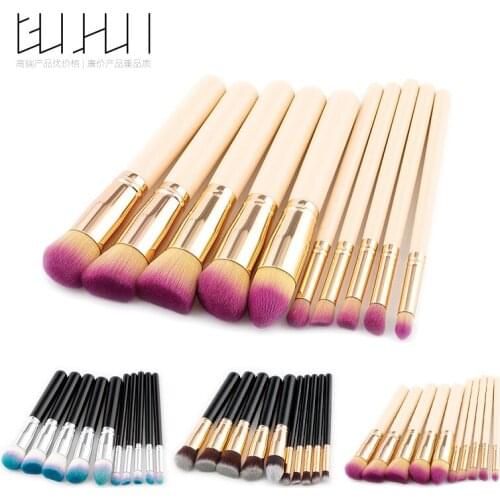 10pcs Makeup Brushes set Cosmetic Tools For Powder Foundation Blending Eyebrow Brush Facial Make Up Tools kit