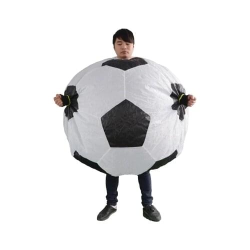 Unisex Inflatable Football Costumes for Adult Soccer Mascot Party Halloween Fancy Dress Carnival Purim Foot Ball Cosplay Suits