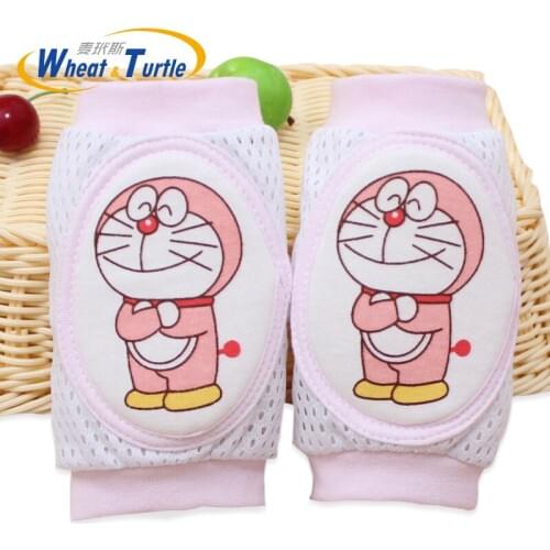 New Cotton Safety Baby Knee Pads Infant Leg Warmers Breathable Toddler Pediatric Mesh Sponge Cartoon Knee Knee Pads