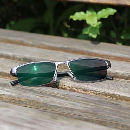 Fashion Men Myopia Square Glasses Optical Eyewear Photochromic Auto Discolored Prescription Eyeglasses UV400