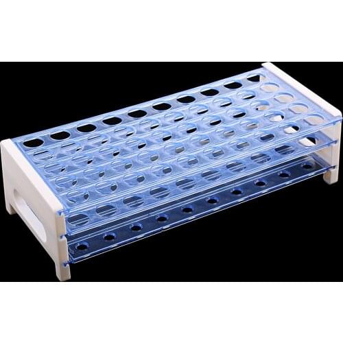 Plastic Laboratory Test Tube Stand Test Tube Holder Stand, 50-hole 16mm