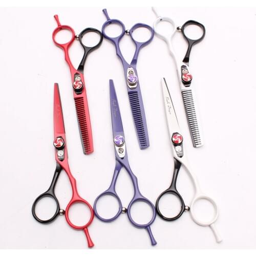 5.5" 16cm Purple Dragon 440C Professional Hairdressing Scissors Cutting Scissors Thinning Shears Beauty Tool Hair Scissors Z1018