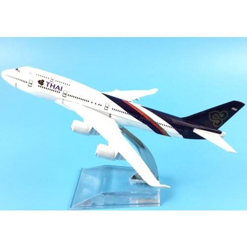Thai Airways International Boeing747 16cm model airplane kits child Birthday gift plane models toys Free Shipping Christmas gift
