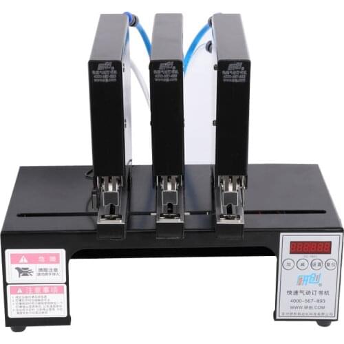 Three-head pneumatic stapler bookbinding machine automatic electric stapler binding machine nailing machine With 180times/min