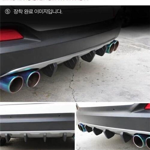 4pcs Universal Car Rear Bumper Casting Shark Spoiler For Mazda 2 3 5 6 CX5 CX7 CX9 Atenza Axela