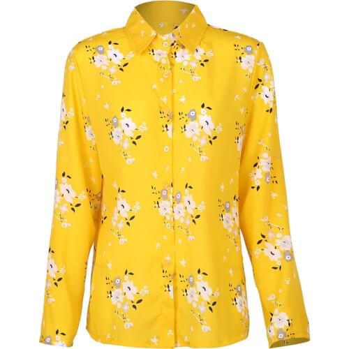 Womens Printed all-match Shirt Blouses Camisa Femininas Long Sleeve Plus Size Flannel Shirts Full Cotton Slim Slimming Top 2020