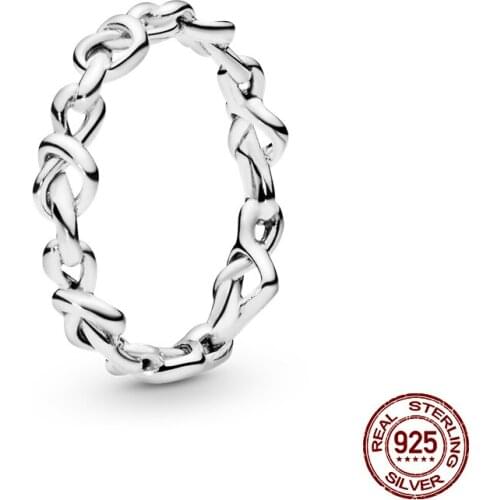 925 Sterling Silver Hot Sale 2021 New Rings For Women Knot With Heart Ring Making Jewelry Gift Party Engagement CMR103