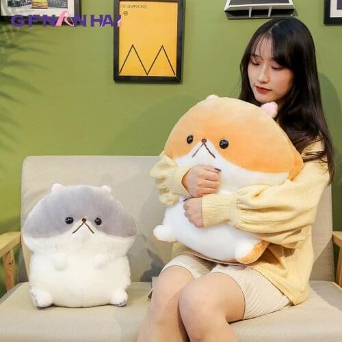 1pc 33/43CM kawaii Angry Hamster Plush Toys Stuffed Soft Animal Plush Pillow Cute Sofa Cushion for Children Baby Birthday Gifts