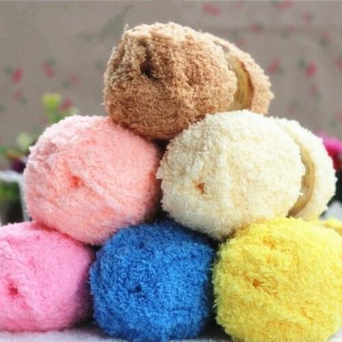 1Pc=50G Small Koala Yarn Towel Line Hat Line Scarf Woolen Special Line Knitting Coral Fleece Yarn Party Favor
