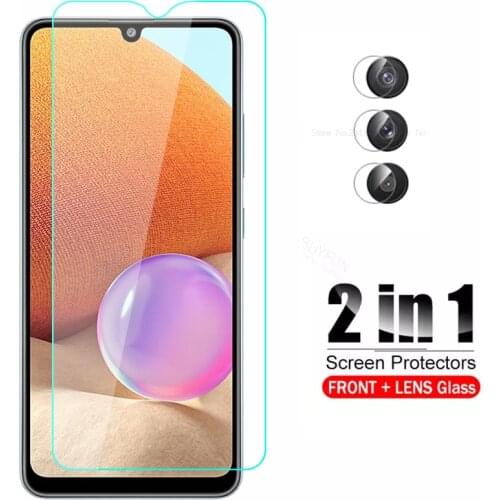 2in1 Protective Glass for Samsung Galaxy A32 4G Case Camera Lens Protective Film For SamsungA32 4G A 32 A325F Tempered Glass