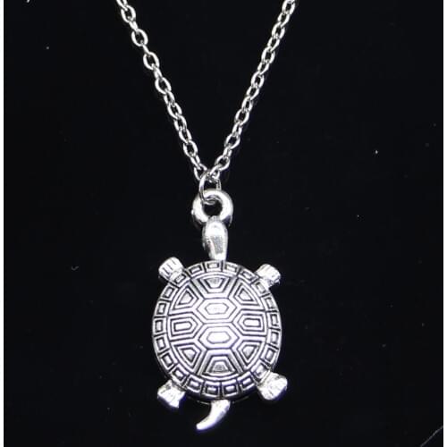 20pcs New Fashion Necklace 34x28mm tortoise turtle sea Pendants Short Long Women Men Colar Gift Jewelry Choker