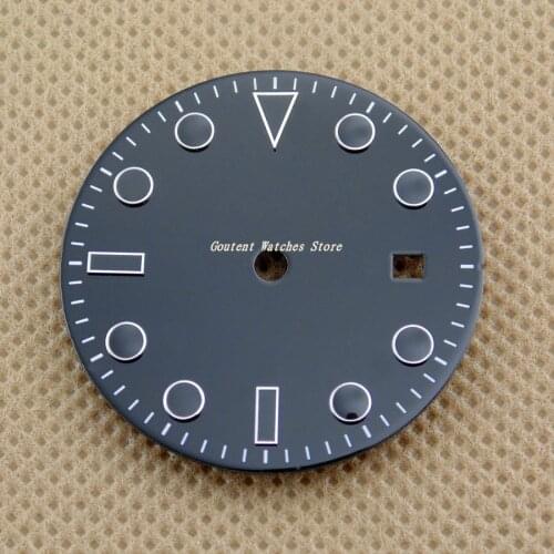 28.5mm/31.5mm Sterile Black Dial Kit Mingzhu 2813/3804,Miyota 82 Series Movement Watch Accessory