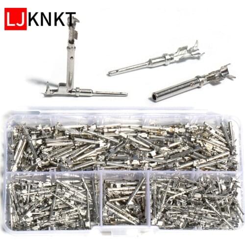 800/400/200pcs 1.0 series automobile connector copper Crimping Wire terminals Plug-in spring type female male kit Electrical