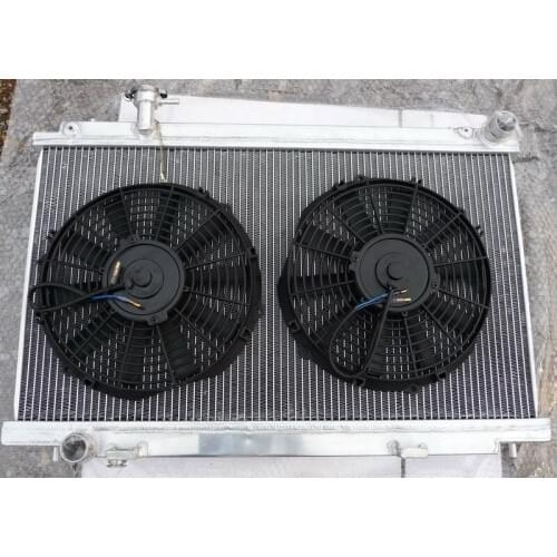 Aluminum Radiator 2*FAN For Nissan 350Z 03 04 05 06 Z33 50mm MT Factory Price