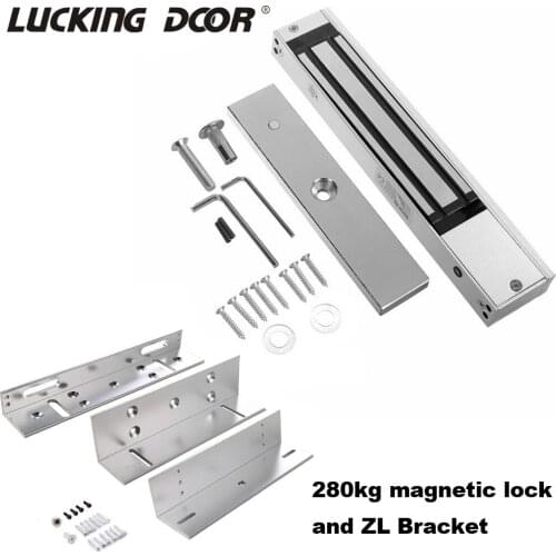 180kg 350lbs 280KG 600lbs Electric Magnetic Lock DC 12V Door Electromagnetic Lock with ZL Bracket Access Control Accessories