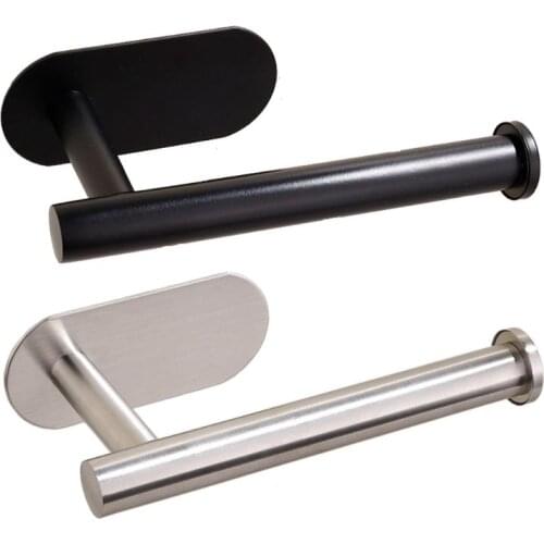 Kitchen Wall Mounted Toilet Paper Holder Stainless Steel Bathroom Tissue Towel B0KB