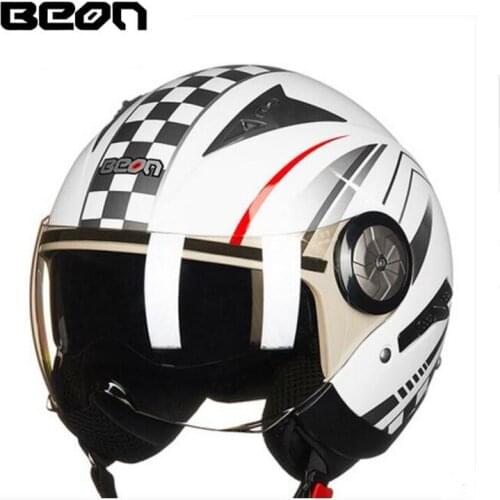 2019 Autumn New ECE Certification Half Face Motorcycle Helmet B216 Double lens Motorbike Helmets Made of ABS with PC Visor lens
