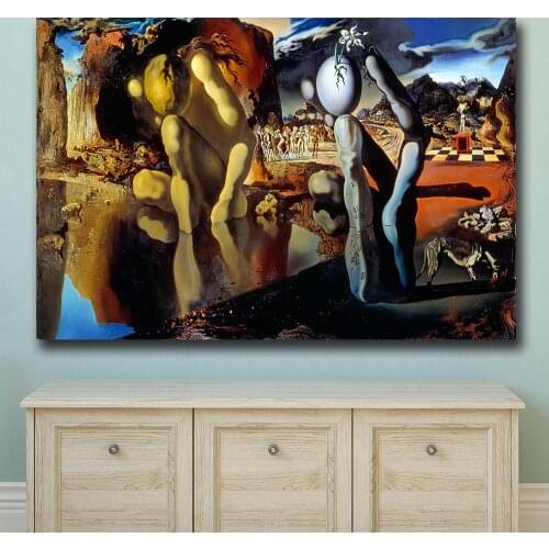 Wxkoil Wall Art The Metamorphosis of Narciso Dali Wall oil Painting Print Nice Wall Picture For Living Room No Framed