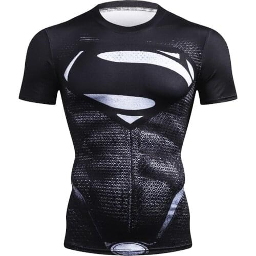 2020 New Brand Fitness Compression T-Shirt Men Short Sleeve 3D Exercise Tops Men T Shirt Summer Fashion Casual Tshirt