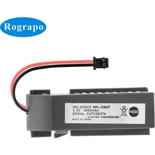New 3.6V 2000mAh Li-ion Replacement Battery For MITSUBISHI MR-J3BAT ER6VC119A/B PLC CNC System M70 Servo Acumulator 2 Wire Plug