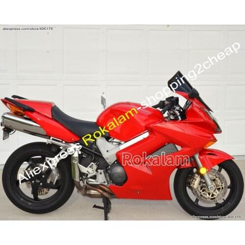 2002 2003 2004 2005 2006 2007 2008 For Honda VFR800 02-12 VFR 800 2002-2012 Red Motorcycle Fairing (Injection Molding)