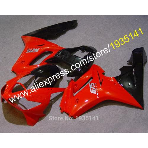 For Triumph Daytona 675 ABS Plastic Fairings Red Black 2006 2007 2008 Cowlings Daytona675 06 07 08 (Injection molding)