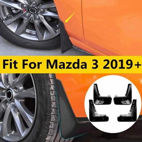 Yimaautotrims Front + Rear Mud Guard Mudguards Splash Flaps Cover Trim For Mazda 3 2019 2020 2021 Sedan Accessories Car-styling
