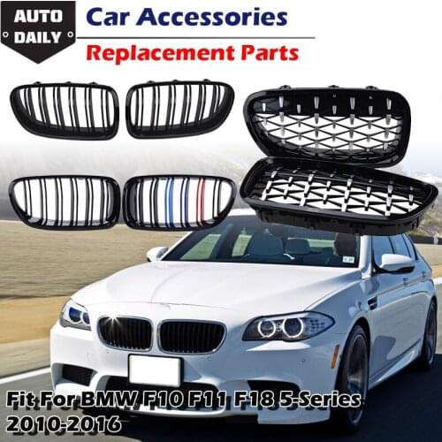 Car Front Bumper Kidney Grille Grill Fit For BMW F10 F11 F18 5-Series 2010-2016 Modified Part Car Accessories