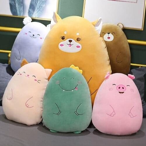 New Arrival Cartoon down cotton animal pillow fat plush toy soft stuffed cushion super soft For child kid girl Christmas gift
