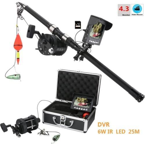 MAOTEWANG Aluminum alloy Underwater Fishing HD Video Camera Kit 6W IR LED Lights with 4.3" Inch HD DVR Recorder Color Monitor