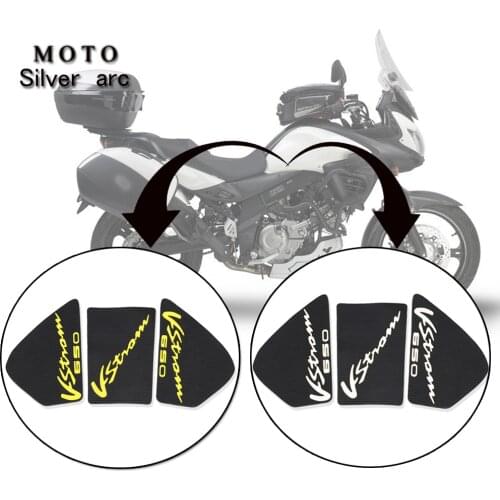 Motorcycle Anti slip Tank Pad Side Traction 3M Sticker Side FOR suzuki vstrom 650 DL650