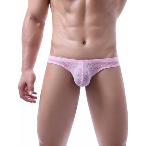 See Through Sexy Men Underwear Briefs Mesh Breathable Man Lingerie Transparent Jockstrap Gay Male Sissy Panties Briefs Underpant