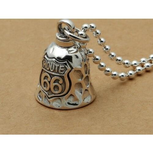 S925 Sterling Silver Jewelry Personality 66 Road Fashion Creative Men And Women Models Bells Pendant Sweater Chain Pendant