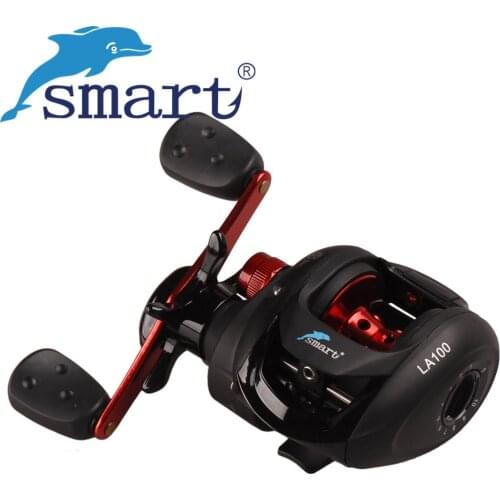 SMART Baitcasting Fishing Reel 6.2:1 5+1BB (R/L) Round Coil Molinete Peche Carretilha Carretes De Pesca