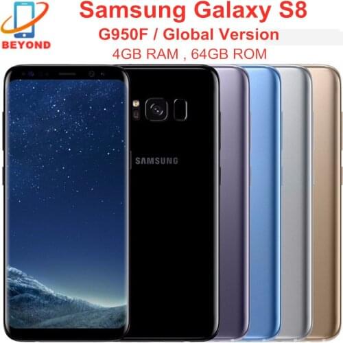 Samsung Galaxy S8 G950F 4GB RAM 64GB ROM NFC Global Version 6.2" Octa Core Exynos 4G LTE Cellphone Original Mobile Phone