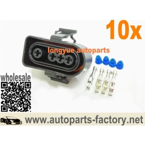 Longyue 10kit Oxygen O2 Sensor Connector 3A0 973 204 for VW and Audi A8 A6 3A0973204