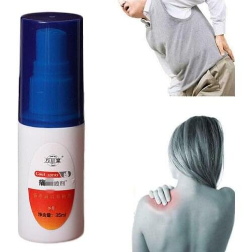 Gout Treatment Pain Relief Spray Rheumatism Arthritis Muscle Sprain Knee Waist Pain Back Shoulder Spray Orthopedic Heath Care