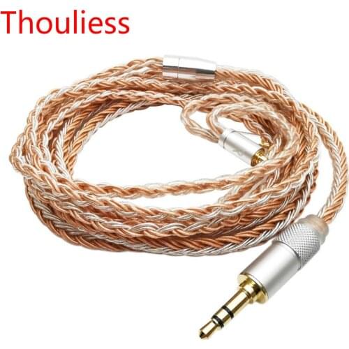 Thouliess 1.25m 16Cores Single crystal Copper MMCX Earphone Replacement Upgrade Cable