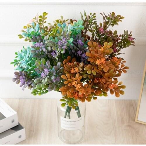 Party Plastic Wedding Home Furniture Decor Garden Artificial Plants Fake Milan Grass Foliage Plant Tree Garden