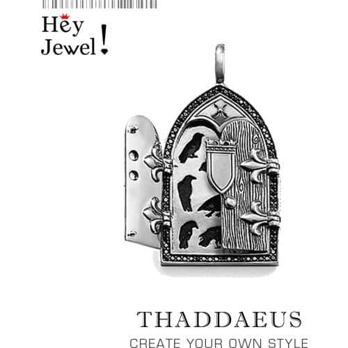 Pendant Crow Window Vintage,2020 Spring Fashion Jewelry Europe Bijoux Rebel Street 925 Sterling Silver Gift For Woman & Men