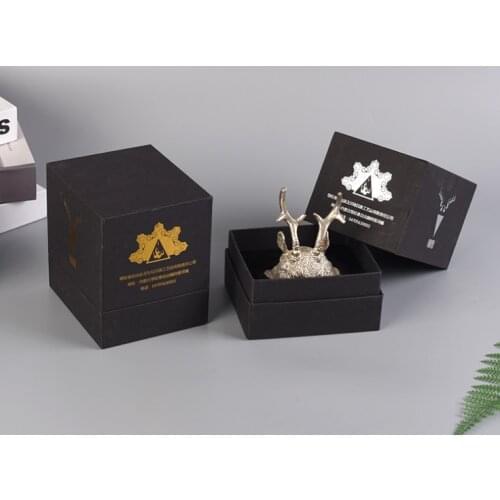 High Quality Blank Gift Packing Box Black Clothes Storage Box Large Size Cardboard Package Box Silver Custom Box ---XP1491