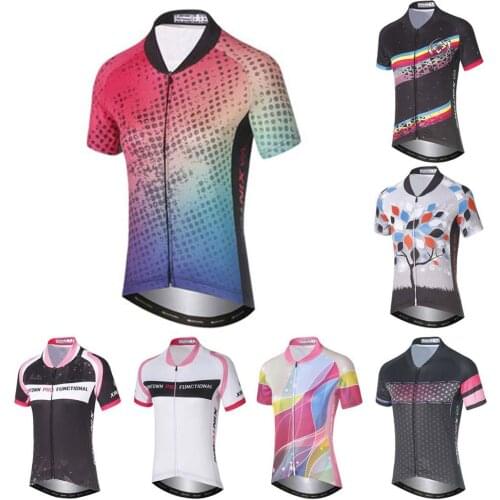 Women Cycling Clothing Team Cycling Jersey Short Sleeve MTB Set Road Racing Breathable Quick Drying Soft Bicycle Wear
