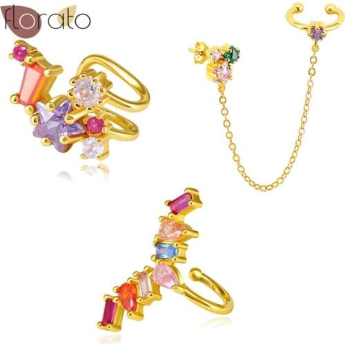 1PC Wearable Without Pierced Ears 925 Sterling Silver Ear Needle Bohemian Clip On Earrings Exquisite Jewelry Fashion For Women