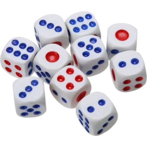 10Pcs/Set Standard Plastic 10mm Game White Dice Die Drop Shipping Wholesale Price ARE4 D&D D20 RPG Game Dice Hot Sale