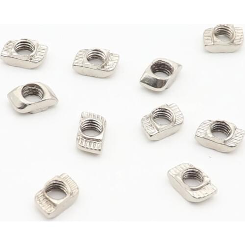 10pcs M3 M4 M5 Nickel Plated T nut Hammer Head Fasten Nut for Aluminum Extrusion Profile 2020/3030/4040/4545 series