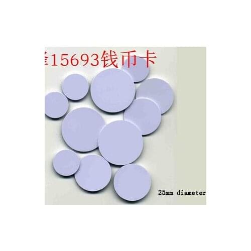 13.56MHz ISO15693 CODE-X PVC cards with holes for clothing management diameter 25mm 100pcs/Lot