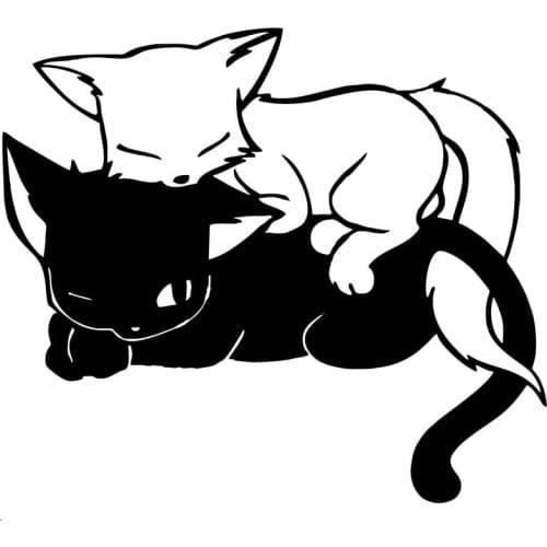 15.2*13.3CM Lovely Pet Cat Car Sticker Window Decoration Vinyl Decal Motorcycle Accessories C4-0739